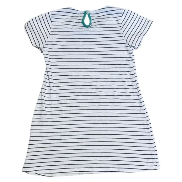 Striped Dress with Pink Dinosaur 5T - Picture 2 of 4